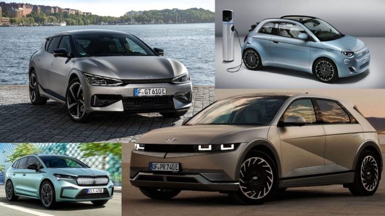 Coches eléctricos de última generación en diferentes estilos y colores, listos para una movilidad ec.